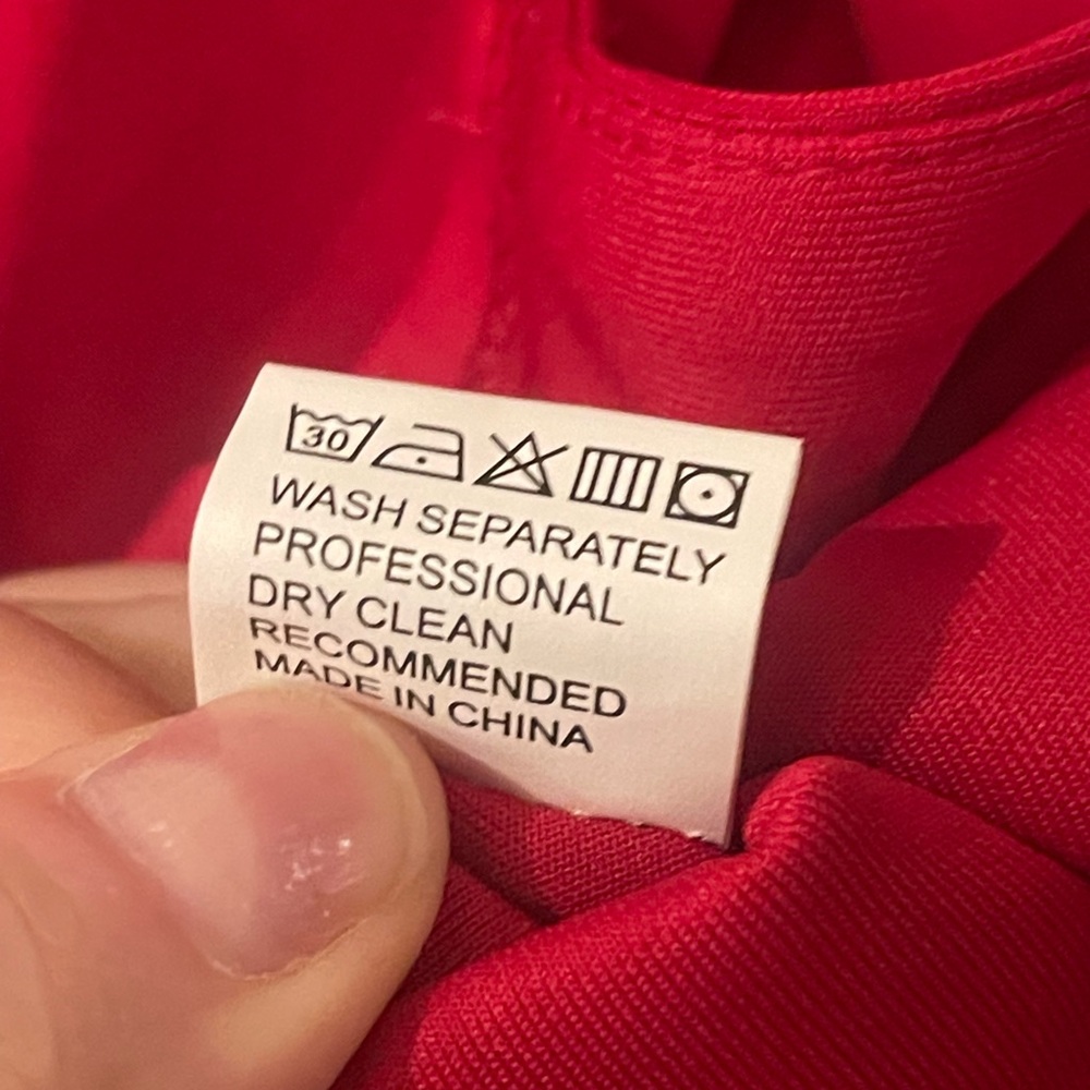 NEW NO TAGS Red Long Sleeve Tailored Custom dress NWOT XS Petite RUNS VERY SMALL - Picture 12 of 14